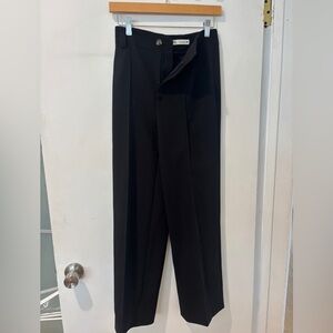 Zara Black High-Rise Straight-Leg Dress Pants